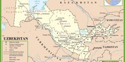 نقشه از ازبکستان سیاسی 